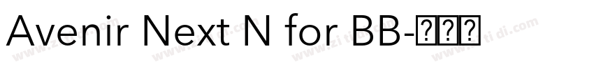 Avenir Next N for BB字体转换